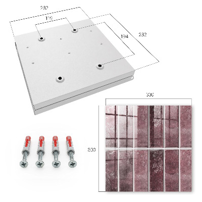 Skrinka na kľúče Bordové dlaždice