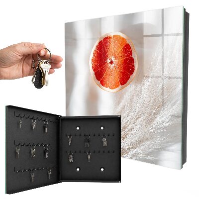 Skrinka na kľúče Červený grapefruit a boho tráva