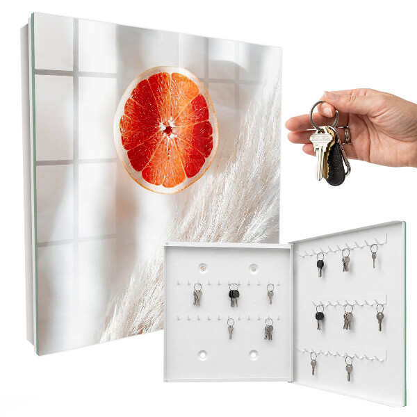 Skrinka na kľúče Červený grapefruit a boho tráva