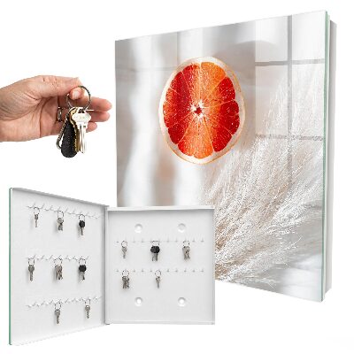 Skrinka na kľúče Červený grapefruit a boho tráva