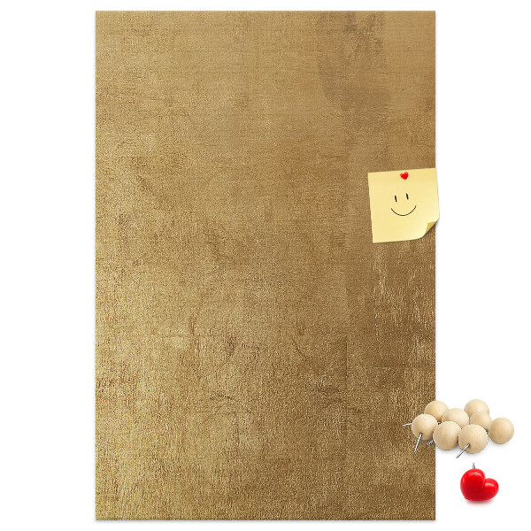 Korková nástenka Zlatý papier s farebnými špendlíkmi