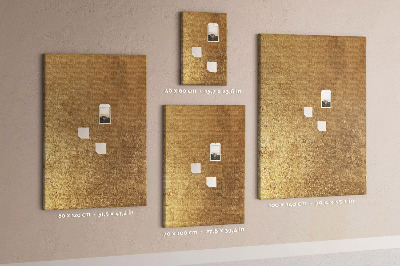 Korková nástenka Zlatý papier s farebnými špendlíkmi