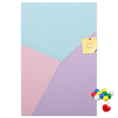 Korková nástenka Geometrické tvary v pastelových odtieňoch