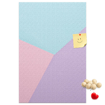 Korková nástenka Geometrické tvary v pastelových odtieňoch