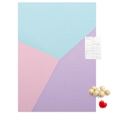 Korková nástenka Geometrické tvary v pastelových odtieňoch