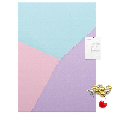 Korková nástenka Geometrické tvary v pastelových odtieňoch