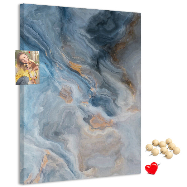 Korková nástenka Abstraktný vzor v modrých tónoch