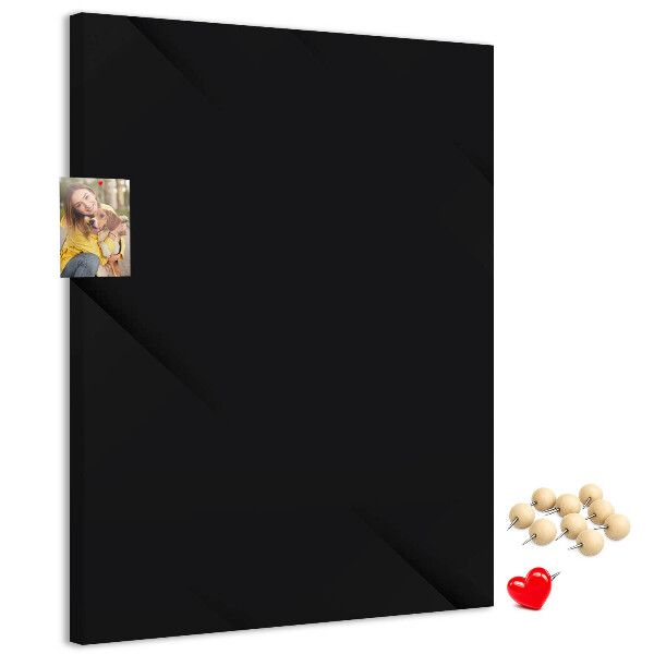 Korková nástenka na stenu Čierna tabuľa s minimalistickým dizajnom