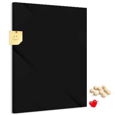 Korková nástenka na stenu Čierna tabuľa s minimalistickým dizajnom