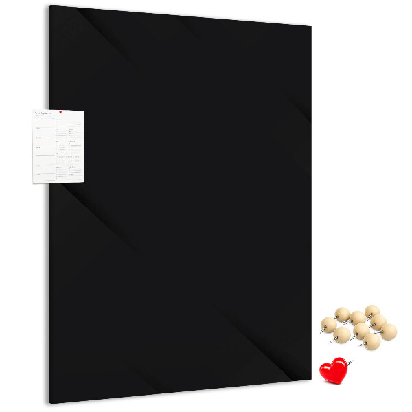 Korková nástenka na stenu Čierna tabuľa s minimalistickým dizajnom