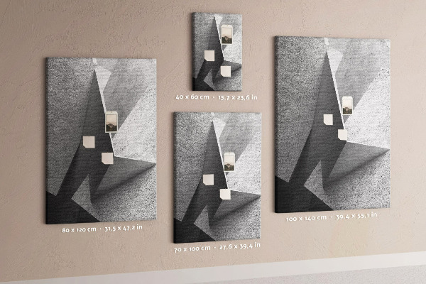 Korková nástenka Betónová geometria v odtieňoch sivej