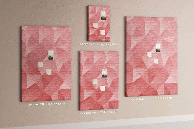 Nástenka do detskej izby Abstraktný ružový geometrický trojuholníkový vzor