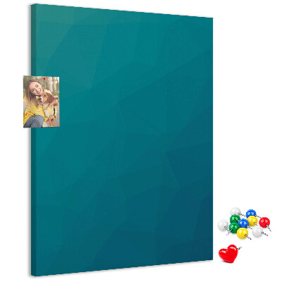 Korková nástenka na stenu Geometrické odtiene modrej v pozadí