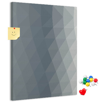 Korková nástenka Geometrický vzor v odtieňoch sivej