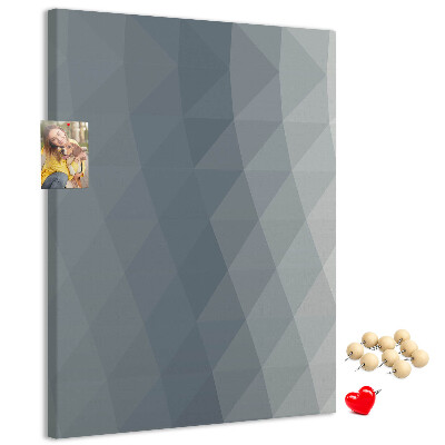 Korková nástenka Geometrický vzor v odtieňoch sivej