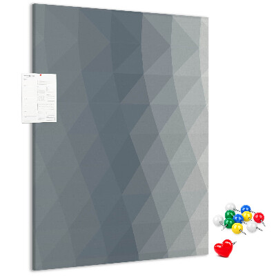 Korková nástenka Geometrický vzor v odtieňoch sivej