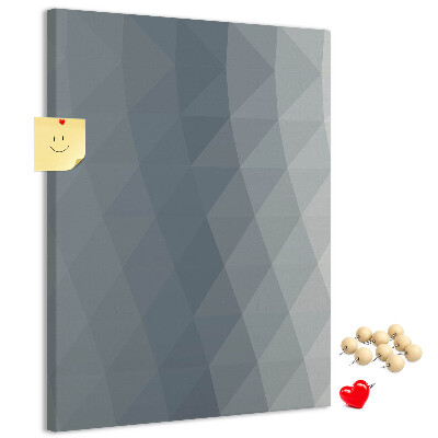 Korková nástenka Geometrický vzor v odtieňoch sivej