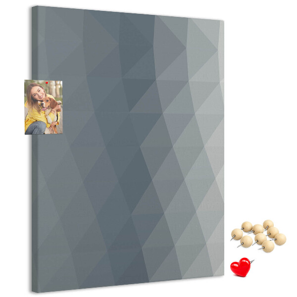 Korková nástenka Geometrický vzor v odtieňoch sivej
