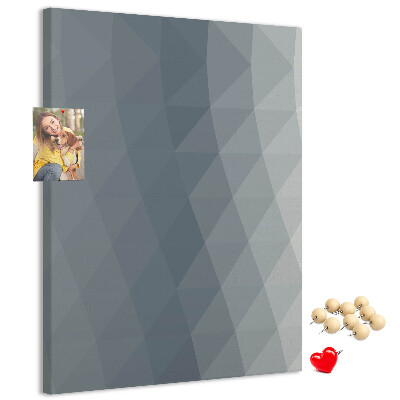 Korková nástenka Geometrický vzor v odtieňoch sivej