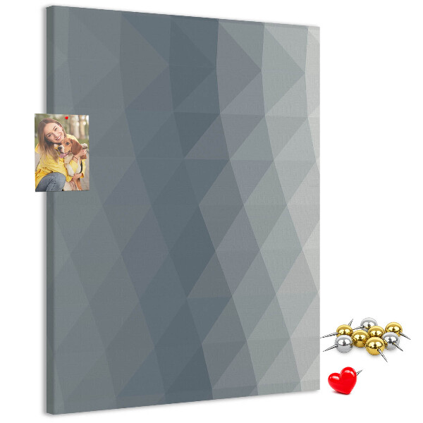 Korková nástenka Geometrický vzor v odtieňoch sivej