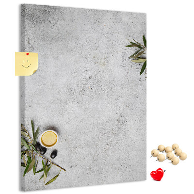Nástenka do detskej izby Minimalistické pozadie s olivovým akcentom