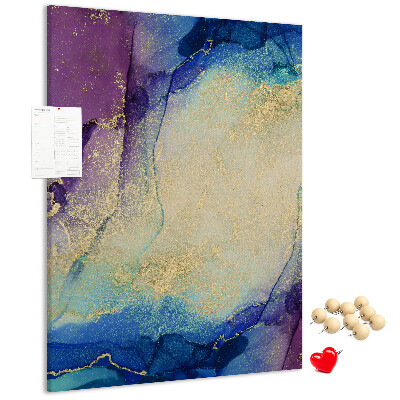 Korková nástenka Abstraktný vzor v odtieňoch modrej