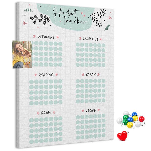 Nástenka do detskej izby Minimalistické sledovanie zvykov