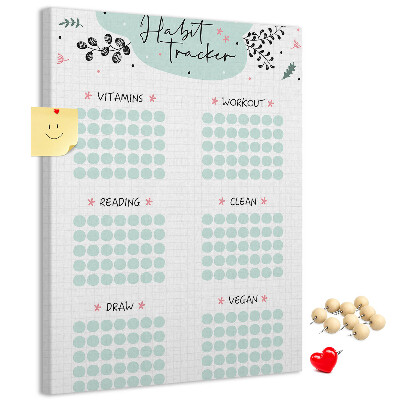 Nástenka do detskej izby Minimalistické sledovanie zvykov