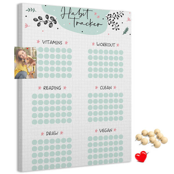 Nástenka do detskej izby Minimalistické sledovanie zvykov