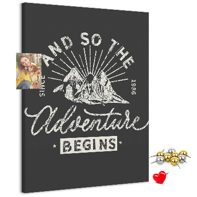 Korková nástenka Hory a dobrodružstvo vo vintage štýle