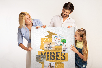 Korková nástenka Pozitívne vibrácie v štýlovej grafike