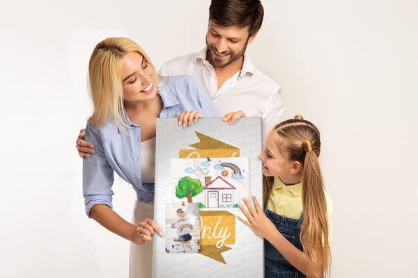 Korková nástenka Pozitívne vibrácie v štýlovej grafike