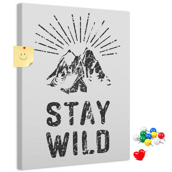 Nástenka do detskej izby Hory so slnečnými lúčmi v pozadí