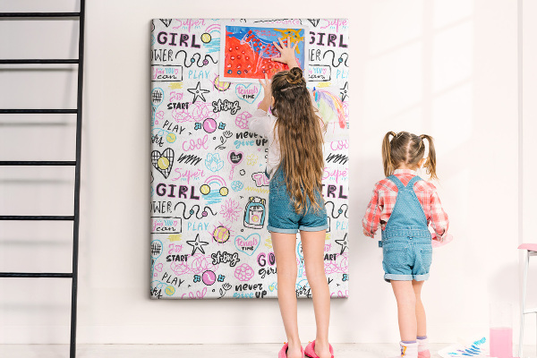 Nástenka do detskej izby Športová energia a dievčenská sila