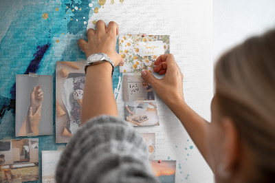 Nástenka do detskej izby Abstraktné modré odtiene so zlatými akcentmi