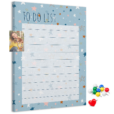 Korková nástenka Hviezdna téma pre zoznamy úloh