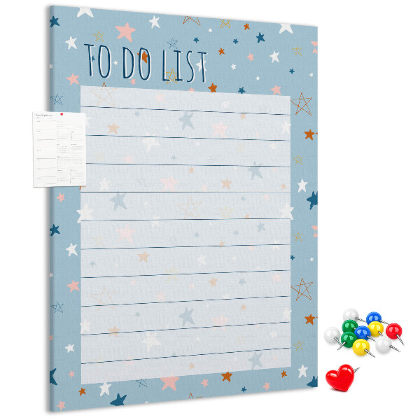 Korková nástenka Hviezdna téma pre zoznamy úloh