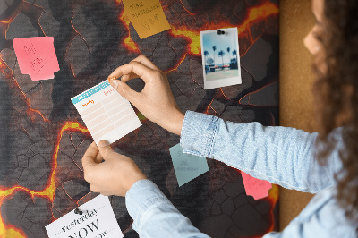 Nástenka do detskej izby Popraskaná zem s horiacimi žilami