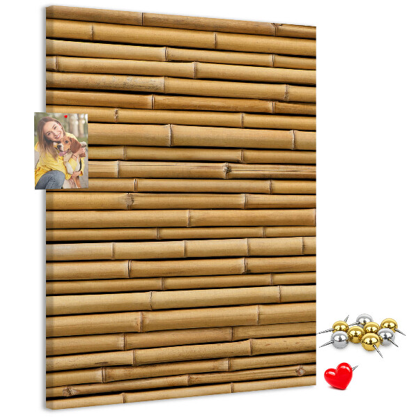 Korková nástenka na stenu Prírodné bambusové dosky v teplých odtieňoch