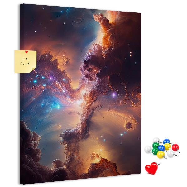 Korková nástenka Kozmické javy v farebnej galaxii