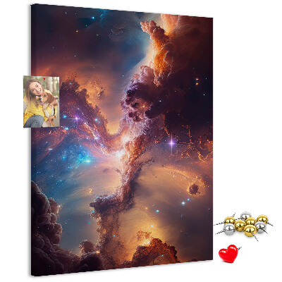 Korková nástenka Kozmické javy v farebnej galaxii