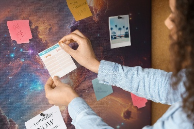 Korková nástenka Kozmické javy v farebnej galaxii