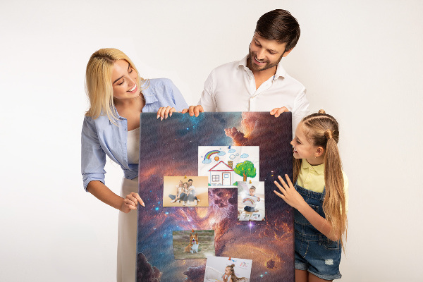 Korková nástenka Kozmické javy v farebnej galaxii