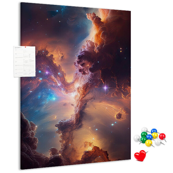 Korková nástenka Kozmické javy v farebnej galaxii