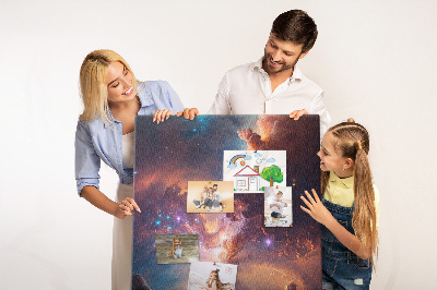 Korková nástenka Kozmické javy v farebnej galaxii