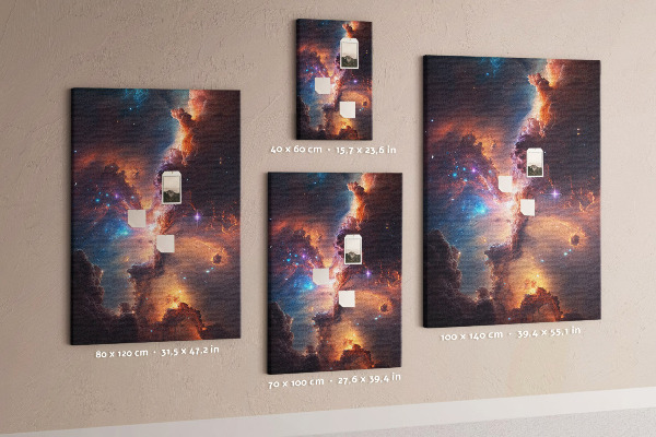 Korková nástenka Kozmické javy v farebnej galaxii