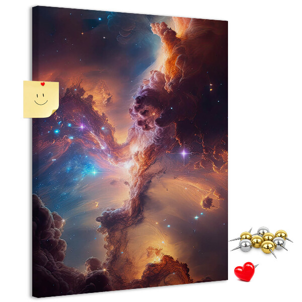 Korková nástenka Kozmické javy v farebnej galaxii