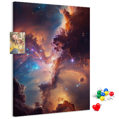 Korková nástenka Kozmické javy v farebnej galaxii
