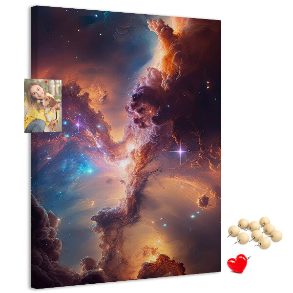 Korková nástenka Kozmické javy v farebnej galaxii