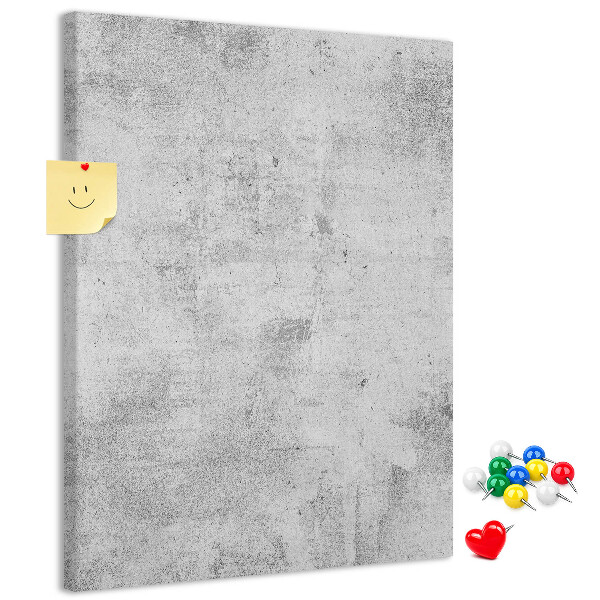 Korková nástenka Minimalistická sivá s textúrou betónu